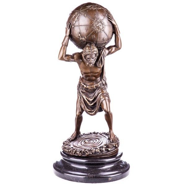 Atlasz - mitológiai bronz szobor képe